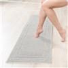 Decomira Tappeto Bagno Antiscivolo | Tappetino bagno super assorbente, lavabile in lavatrice | Per il bagno, la doccia, la vasca da bagno o come tappetino WC | Grigio - 50x150 cm