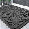 Yimobra Tappetini per interni ed esterni, lavabile, antiscivolo, per ingresso, porta di casa, patio, corridoio, giardino, 120 x 80 cm, grigio