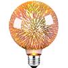 DUTSUGUAR Edison Vintage lampadina E27, E27 LED retro lampadina 3D fuochi d'artificio effetto G95 3W retro vetro lampadine custodia decora soggiorno, caffè e bar