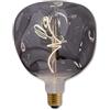 LEDbyLED Lampadina Vintage Decorativa 5W, E27, Finitura Smoky Grey, 2000K Luce Calda, Dimmerabile, Vetro Bumped Gray, 150 Lumen