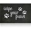 HLFMVWE Grande tappetino di benvenuto per esterni per porta d'ingresso Wipe Your Paws zerbino in gomma antiscivolo divertente zerbino per interni tappetino per cani per ingresso portico, nero, 60 x 90