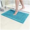 Decomira Tappeto Bagno Antiscivolo | Tappetino bagno super assorbente, lavabile in lavatrice | Per il bagno, la doccia, la vasca da bagno o come tappetino WC | Turchese - 50x80 cm
