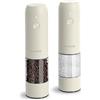TLYSXPRO Macina Sale e Pepe Elettrico Set da 2, Ricaricabile USB-C, Macinapepe Elettrico con Grana Regolabile, Luce LED, Spazzola di Pulizia, Accessori Cucina, Buttercream
