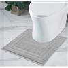 Decomira Tappeto Bagno Antiscivolo | Tappetino bagno super assorbente, lavabile in lavatrice | Per il bagno, la doccia, la vasca da bagno o come tappetino WC | Grigio - 45x45 cm WC