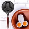 MIJOMA Mini padella con rivestimento antiaderente, mini padella per uovo fritto, mini padella con manico, antiaderente, portatile Ø 12 cm (pene)
