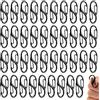 Peygre 40 Pz Mini Moschettoni Piccoli Doppio Gancio, 32 mm Moschettone Piccolo, Moschettone a Forma di S, Moschettoni Portachiavi a Doppia Molla Fibbia S per Campeggio Escursionismo (Nero)