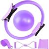 FASBET Pilates Set Pilates Home Pilates Essential Kit per Donne con Pilates Ball 25cm Pilates Ring Cintura Yoga 2 Pilates Resistance Band Set Accessori Pilates Kit Home Pilates Kit Ginnastica Pilates