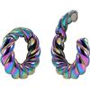 KOOBODY Orecchini magnetici con pesi per misuratore dell'orecchio, 0 g (8 mm) in acciaio inox pesante, per donne