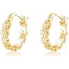 SLUYNZ Orecchini a cerchio in argento sterling 925 con margherita fiore per donne ragazze cluster orecchini a cerchio
