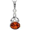 SilverAmber Jewellery Ciondolo celtico in vera ambra baltica e argento Sterling senza catena, 1833 e Argento, colore: Cognac, cod. 1833