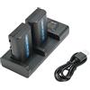 DSTE DE DSTE 2 batterie di ricambio NP-FM50 + caricatore USB doppio con display LCD compatibile con Sony NP-FM30 NP-FM51 CCD-TR108 CCD-TR208 CCD-TR408 CCD-TR748 CCD-TRV106 CCD-TRV107