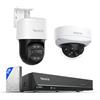 Reolink Telecamera Esterno a Doppio Obiettivo, Rilevamento Uomo/Veicolo/Animale, Audio 2 Vie, Visione Notturna a Colori, NVR 8CH con 2TB HDD, 1*TrackMix PoE, 1*Duo 3V PoE e 1*RLN8-410