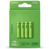 PRENDELUZ Batteria ricaricabile AAA da 850 mAh precaricata in fabbrica, blister 4 batterie