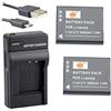 DSTE Li-90B Li-ION Batteria (2-Pack) e caricatore USB Costume per Olympus Tough TG-1 TG-2 TG-3 SH-1 SH-50 SH-60 SP-100 XZ-2 iHS
