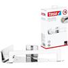 Tesa 40413 Cestino Angolare Deluxxe, Autoadesivo, Design Raffinato, Metallo Cromato Lucido