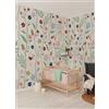 Komar Carta da parati in vinile Disney Winnie the Pooh Blossom Friends, dimensioni 212 x 250 cm, 1 rotolo con 4 corsie per cameretta dei bambini, cameretta dei bambini