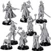 Forged Terrain Inquisitor Band - Set di 9 miniature per giochi di ruolo | Modelli fantasy in scala 32 mm | Cacciatori di streghe, sacerdoti, alto inquisitore | Licenza Highlands Miniatures