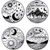 UNICRAFTALE 2 pezzi 2 stili moneta alla luna e al sole Yin Yang medaglione in acciaio inox sobrietà avventura in montagna Flip Monete per Alcolisti Anonimi Regali
