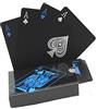 Jieddey Carte da Gioco,54 Carte da Gioco Black Magic Diamond Poker Playing Cards Cool Black Gold Foil Poling Gioco Impermeabili da Poker da Nere da Gioco per Feste E Giochi