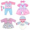OTMOON Abbigliamento per bambole New Born da 36 a 43 cm, confezione da 4 (nessuna bambola), OTMOON8112