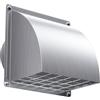 HG Power Griglia Aerazione 100 mm inox - Valvola di Non Ritorno Magnetica & con Rete Anti-insetti a Maglia larga Rimovibile, per Asciugatrice, Cappa Cucina, Bagno, VMC, Ø10 cm, Argento