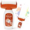 Tutamaz Roller Paint Bianco, 500g Vernice Bianca Muro, Rullo Ritocco Muro 2 in 1, Kit Rullo Integrato Per Coprire Efficacemente Graffiti, Macchie e Graffi, Vernice Coprente per Piccole Riparazioni Domestiche
