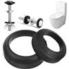 Fresilkora Kit di guarnizioni per cassetta WC, kit di fissaggio per cassetta WC in acciaio inossidabile con bulloni M6, anelli di tenuta da 5,1 cm e 7,6 cm, parti di riparazione del serbatoio del WC per la
