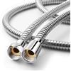 MxSplorion Tubo doccia con foro grande, 1,5 m, 16 mm (esterno)/10 mm (interno), tubo flessibile di ricambio in acciaio inox, universale, a prova di perdite, cromato