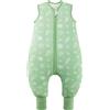 ToyaTec Sacco nanna con piedi, 2,5 Tog, super morbido, realizzato in rayon di bambù, per bambini, in fibra di bambù, per l'inverno, per l'autunno e l'inverno (verde,80cm (18-36 Mesi))