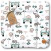 Totsy Baby Tappetino da fasciatoio con rivestimento morbido e superficie resistente | Materasso cambio pannolino impermeabile per lettino cassettiera e viaggio da neonato 85 x 72 cm Africa