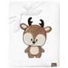 Be Mammy Coperta calda per bambini con peluche regalo per bambino con motivi 3D (Bianco - Cervo)