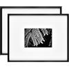 MCS Foundry - Cornice da parete in metallo, 28 x 35 cm, opacizzata fino a 13 x 18 cm, confezione da 2, colore: Nero