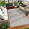 Livabliss Erzin Tappeto da Esterno ed Interni Tappeto Esterno Terrazzo Moderne, per Giardino, Balcone, Stile Boho Tappeti Ampi Dimensioni, 80x150 cm Grigio Chiaro e Avorio