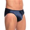 Satini Slip in Raso di Seta da Uomo - Tasca Contornata, Retro Intero, Intimo Completamente Elasticizzato (Nero, L)