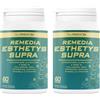 REMEDIA ONE Esthetys Supra Integratori per Capelli, con 12 Principi Attivi, Biotina, Cheratina e Zinco, Crescita Capelli Unghie - 60 Capsule (2 pezzi)