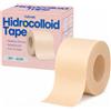 FLIRTARE Rotolo Idrocolloide 5cm x 2m - Nastro Cerotto Impermeabile Ritagliabile & Cerotti Anti-Brufoli - Bendaggio Delicato sulla Pelle per Vesciche, Acne, Piccoli Tagli & Ustioni - Auto-adesivo & Senza Latti
