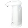 Smartix Dispenser automatico di sapone liquido con sensore di movimento a infrarossi, erogazione automatica sapone con led di funzionamento, erogatore di sapone a batterie in ABS bianco, dosasapone da 460ml