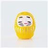 Yoshida Daruma Daruma - Amuleto Giapponese 6 cm, in cartapesta, Misura 0.3 (Giallo)