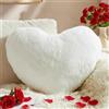Yhoelata Cuscino Cuore, Bianco Cuscino a Forma di Cuore, Peluche Cuore Cuscini Decorativi, Grande Cuscini per Divano, Cuscini Bambini Cuscino Letto, 37 * 47cm