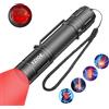 YZYOE Terapia a infrarossi ricaricabile LED per torcia portatile per dolore articolare e muscolare, 630 & 660 + 850nm + 900nm di -4 lunghezze d'onda luce a infrarossi vicini per il trattamento.