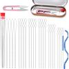 Riddur 26 aghi per perline, 6 misure (0,2 mm-0,7 mm), aghi per perline da infilare