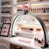 VIHBRAI Lampada a mezzaluna per chiodo scrivania, lampada da tavolo per bellezza/ciglia/lettino cosmetico (quadrato - nero)