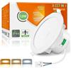 ALUSSO Faretti LED da Incasso per Cartongesso con Sensore di Movimento, 12W 950LM, AC 220-240V, 3000K 4000K 6500K Regolabile, IP44 Impermeabile, Diametro del Foro 90-100MM, 1 Pack