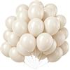 UDRKFOPK Palloncini beige, 100 palloncini beige, 12 pollici, in lattice, per compleanno, matrimonio, anniversario, decorazione