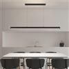 Mikeru 100CM Lampada a sospensione lineare a isola della cucina, moderna lampada da isola, per cucina, sala da pranzo, lampada in legno, dimmerabile, regolabile in altezza