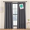 KGORGE Tende Oscuranti per Interni 2 Pezzi L 140 x A 220 CM Tenda Termica Isolante Camera da Letto Moderna Curtains con Fettuccia per Soggiorno, Grigio