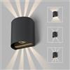 auralab Applique da Esterno LED in Alluminio, Applique da Parete Esterno con Effetto Luce Regolabile Sopra e Sotto 6W 4000K, IP65 Impermeabile per Portico, Patio, Giardino, Camera, Rotonda