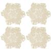 Kilofly - Centrino da tavolo in cotone lavorato a mano all'uncinetto, in pizzo, 55,9 cm, colore: beige