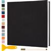 Semfalbuums Album Fotografico Autoadesivo 33x32 CM in Lino Album Portafoto Personalizzabile Scrapbook Photo Album Fotolibro Ricordi Nascita Matrimonio Journal Travel Guest Book, 40 Pagine Nero