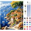 Artnapi Dipingere con i numeri, kit per adulti per bambini con cornice 40 x 50 cm (struzzo delle rose) – Dipinto ad olio su tela – Divertente e rilassante, anti lo stress